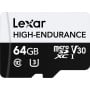 Karta pamięci Lexar 64 GB High-Endurance microSDXC LMSHGED064G-BCNNG - UHS-I, 100MB|s|35MB|s, C10, A1, V30, U3