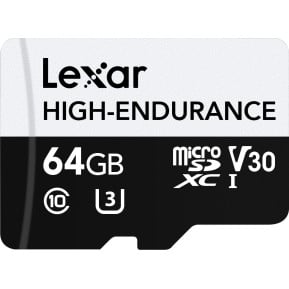 Karta pamięci Lexar 64 GB High-Endurance microSDXC LMSHGED064G-BCNNG - UHS-I, 100MB|s|35MB|s, C10, A1, V30, U3