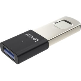 Pendrive Lexar 64GB Fingerprint F35pro LJDF35P064G-RNBNG - USB-A 3.2 Gen 1, 300MB|s|60MB|s, Czarny, Srebrny