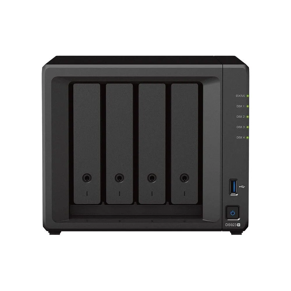 Serwer NAS Synology Desktop Plus DS923CHG, Tower, Ryzen R1600, 4GB RAM, 12TB, 4 wnęki, 2 x M.2, hot-swap, 3 lata Carry-in | Skle