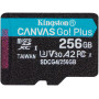Karta microSD Kingston 256GB Canvas Go Plus + adapter SDCG4/256GBSP - Class 10, UHS-I, U3, V30, A2