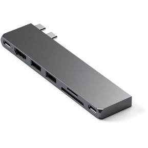 Replikator portów Satechi Pro Hub Slim ST-HUCPHSM - USB 4, HDMI, 2x USB-A, SD/microSD, USB-C, Szary
