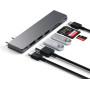 Replikator portów Satechi Pro Hub Slim ST-HUCPHSM - USB 4, HDMI, 2x USB-A, SD/microSD, USB-C, Szary