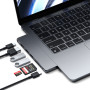Replikator portów Satechi Pro Hub Slim ST-HUCPHSM - USB 4, HDMI, 2x USB-A, SD/microSD, USB-C, Szary