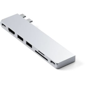 Replikator portów Satechi Pro Hub Slim ST-HUCPHSS - USB 4, HDMI, 2x USB-A, SD/microSD, USB-C, Srebrny