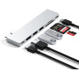 Replikator portów Satechi Pro Hub Slim ST-HUCPHSS - USB 4, HDMI, 2x USB-A, SD/microSD, USB-C, Srebrny