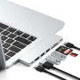 Replikator portów Satechi Pro Hub Slim ST-HUCPHSS - USB 4, HDMI, 2x USB-A, SD/microSD, USB-C, Srebrny