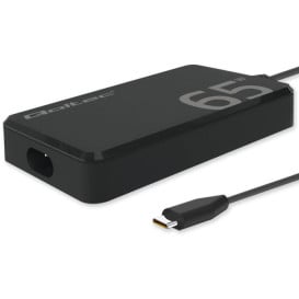 Ładowarka sieciowa Qoltec 65W GaN Super Fast Slim 52421 - PD/ 5-20V/ 3.25A/ USB-C 3.1/ Czarna