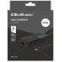 Ładowarka sieciowa Qoltec 65W GaN Super Fast Slim 52421 - PD/ 5-20V/ 3.25A/ USB-C 3.1/ Czarna