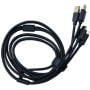 Kabel HDMI/USB BOSTO HC210 (HC210) 2-IN-1 CABLE - Czarny
