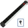 Listwa antyprzepięciowa Logon Professional LPS025 - 8 gniazd, 1,8 m, Czarna, Srebrna