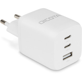 Ładowarka sieciowa Dicota Compact Laptop GaN Charger 65W D32054 - 1x USB-A, 2x USB-C, 65W, Biała