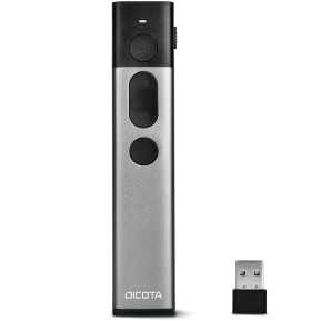 Prezenter bezprzewodowy laserowy Dicota D32075 - 2.4GHz USB dongle, Srebrny