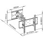 Uchwyt ścienny do monitorów i telewizorów ART RAMT AR-24 - 32-60", max 80kg), Czarny