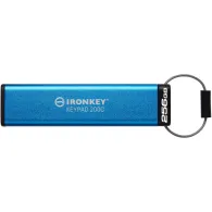 Pendrive Kingston IronKey Keypad 200C 256 GB IKKP200C/256GB - USB-C, FIPS 140-3 Lvl 3 Pending AES-256 Encrypted, Niebieski