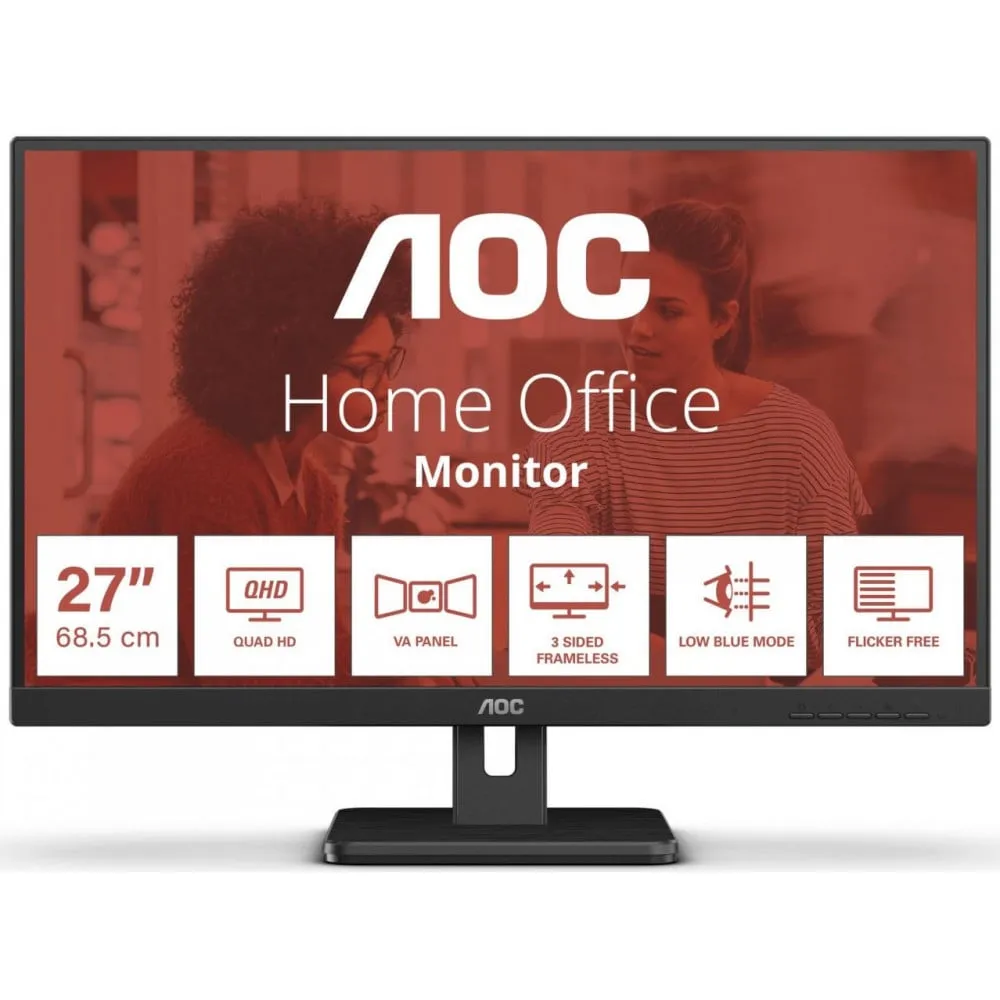 Monitor AOC Q27E3UAM, 27", 2560x1440 (QHD), 75Hz, VA, 4 ms, Czarny | Sklep ITnes.pl, IT for BUSINESS