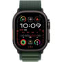 Smartwatch Apple Watch Ultra 2 MX4T3WB/A - 49 mm GPS + Cellular czarny tytan z opaską Alpine w kolorze ciemnozielonym, rozm. L