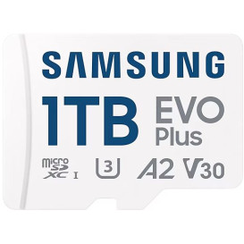 Karta pamięci Samsung EVO Plus microSD 1TB MB-MC1T0SA/EU - SD Adapter, UHS-I U3, Odczyt do 160 MB|s