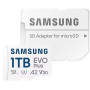 Karta pamięci Samsung EVO Plus microSD 1TB MB-MC1T0SA/EU - SD Adapter, UHS-I U3, Odczyt do 160 MB|s
