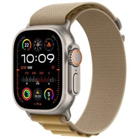 Smartwatch Apple Watch Ultra 2 MX4H3WB/A - 49 mm GPS + Cellular naturalny tytan z opaską Alpine w kolorze beżowym, rozm. L