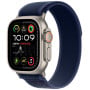 Smartwatch Apple Watch Ultra 2 MX4J3WB/A - 49 mm GPS + Cellular naturalny tytan z opaską Trail w kolorze niebieskim, rozm. S/M
