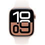 Smartwatch Apple Watch 10 MWWH3ET/A - 42 mm GPS, aluminium różowe złoto z paskiem sportowym łagodny róż, S|M