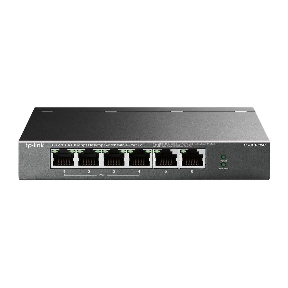 Switch niezarządzalny TP-Link TL-SF1006P, Desktop, 6 x LAN 10|100 Mbps | Sklep ITnes.pl, IT for BUSINESS