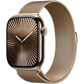 Smartwatch Apple Watch 10 MX083ET/A - 42 mm, GPS + Cellular, złoty tytan z bransoletą mediolańską w kolorze złotym
