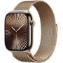 Smartwatch Apple Watch 10 MC7T4ET/A - 46 mm, GPS + Cellular, złoty tytan z bransoletą mediolańską w kolorze złotym, S|M