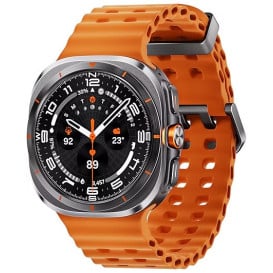 Smartwatch Samsung Galaxy Watch Ultra SM-L705FDAAEUE - 47 mm, LTE, Szary tytan, Marine Band pomarańczowy, S|M|L