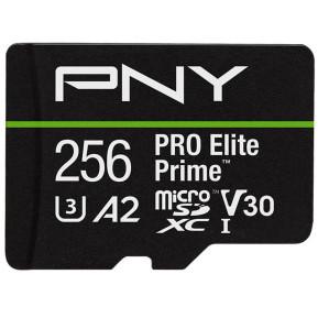 Karta pamięci PNY PRO Elite Prime 256GB P-SDU256V32200PEP-GE - Adapter SD, UHS-I, Class 10, U3, V30