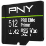 Karta pamięci PNY PRO Elite Prime 512GB P-SDU512V32200PEP-GE - Adapter SD, UHS-I, Class 10, U3, V30