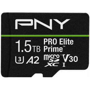 Karta pamięci PNY PRO Elite Prime 1,5TB P-SDU1T5V32200PEP-GE - Adapter SD, UHS-I, Class 10, U3, V30