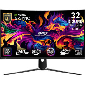 Monitor MSI MPG 321CURX QD-OLED - 31,5"/3840x2160 (4K)/240Hz/QD OLED/0,03 ms/USB-C/Czarny