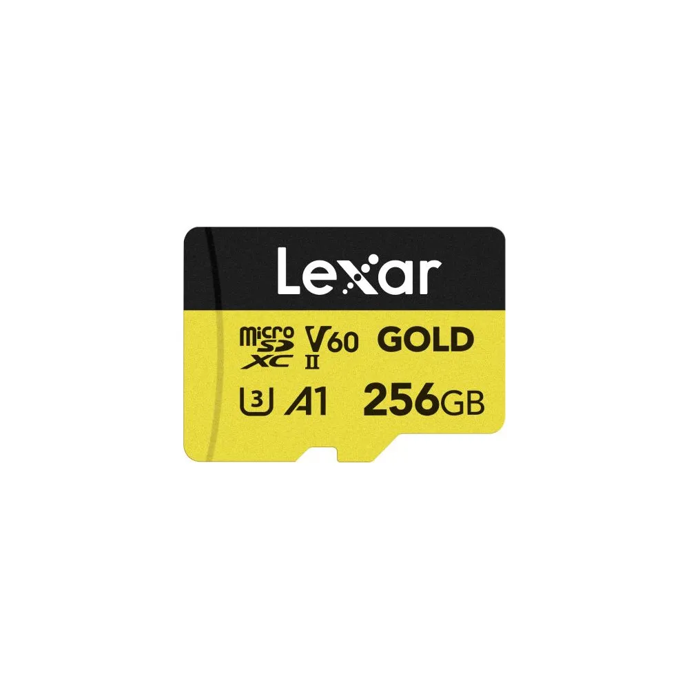 Karta pamięci Lexar microSDXC 256 GB Professional Gold LMSGOLD256G-BNNNG - 280|180MB|s, UHS-II, C10, A1, V60, U3