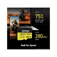 Karta pamięci Lexar microSDXC 256 GB Professional Gold LMSGOLD256G-BNNNG - 280|180MB|s, UHS-II, C10, A1, V60, U3