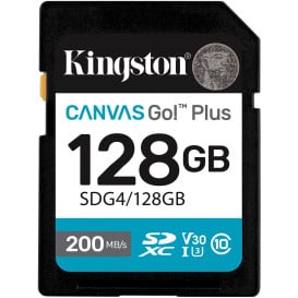 Karta pamięci Kingston SD 128GB Canvas Go Plus SDG4/128GB - 200|100MB|s, Class 10, UHS-I, U3, V30