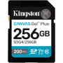 Karta pamięci Kingston SD 256GB Canvas Go Plus SDG4/256GB - 200|160MB|s, Class 10, UHS-I, U3, V30