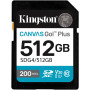 Karta pamięci Kingston SD 512GB Canvas Go Plus SDG4/512GB - 200|160MB|s, Class 10, UHS-I, U3, V30