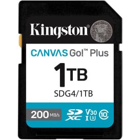 Karta pamięci Kingston SD 1TB Canvas Go Plus SDG4/1TB - 200|160MB|s, Class 10, UHS-I, U3, V30