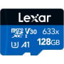 Karta pamięci Lexar microSDXC 128 GB High-Performance 633x LSDMI128BB633A - Adapter SD, 100|45MB|s, C10, A1, V30, U3