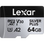 Karta pamięci Lexar microSDXC 2x 64 GB Professional SILVER PLUS LMSSIPL064G-B2ANG - 205|100MB|s, UHS-I, C10, A2, V30, U3