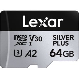 Karta pamięci Lexar microSDXC 2x 64 GB Professional SILVER PLUS LMSSIPL064G-B2ANG - 205|100MB|s, UHS-I, C10, A2, V30, U3