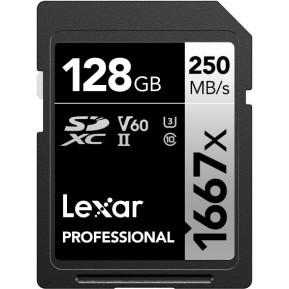 Karta pamięci Lexar SDXC 128 GB Professional 1667x LSD128CB1667 - UHS-I, 250MB|s|120MB|s, C10, V60, U3