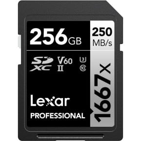 Karta pamięci Lexar SDXC 256 GB Professional 1667x LSD256CB1667 - UHS-I, 250MB|s|120MB|s, C10, V60, U3