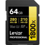 Karta pamięci Lexar SDXC 64 GB Professional 1800x LSD1800064G-BNNNG - UHS-II, 280MB|s|210MB|s, C10, V60, U3