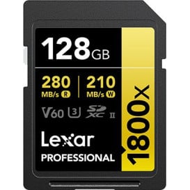 Karta pamięci Lexar SDXC 128 GB Professional 1800x LSD1800128G-BNNNG - UHS-II, 280MB|s|210MB|s, C10, V60, U3