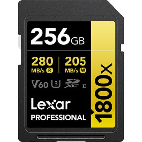 Karta pamięci Lexar SDXC 256 GB Professional 1800x LSD1800256G-BNNNG - UHS-II, 280MB|s|205MB|s, C10, V60, U3