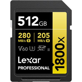 Karta pamięci Lexar SDXC 256 GB Professional 1800x LSD1800512G-BNNNG - UHS-II, 280MB|s|205MB|s, C10, V60, U3