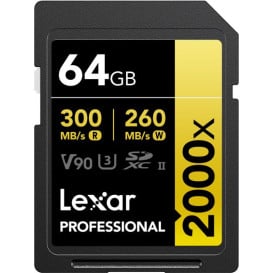 Karta pamięci Lexar SDXC 64 GB Professional 2000x LSD2000064G-BNNNG - UHS-II, 300MB|s|260MB|s, C10, V90, U3